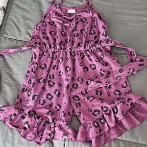 Leopard Print Kids Romper